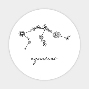 Aquarius Zodiac Wildflower Constellation Magnet